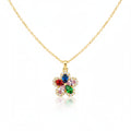 Sparkling Multicolor Gemstone Women Neckless GWN -74