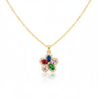 Sparkling Multicolor Gemstone Women Neckless GWN -74
