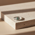 Emerald Eyes Snake Ring GWR -77