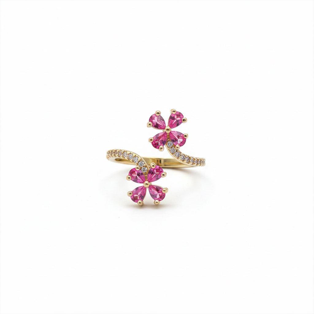Pink Blossom Adjustable Ring GWR -72