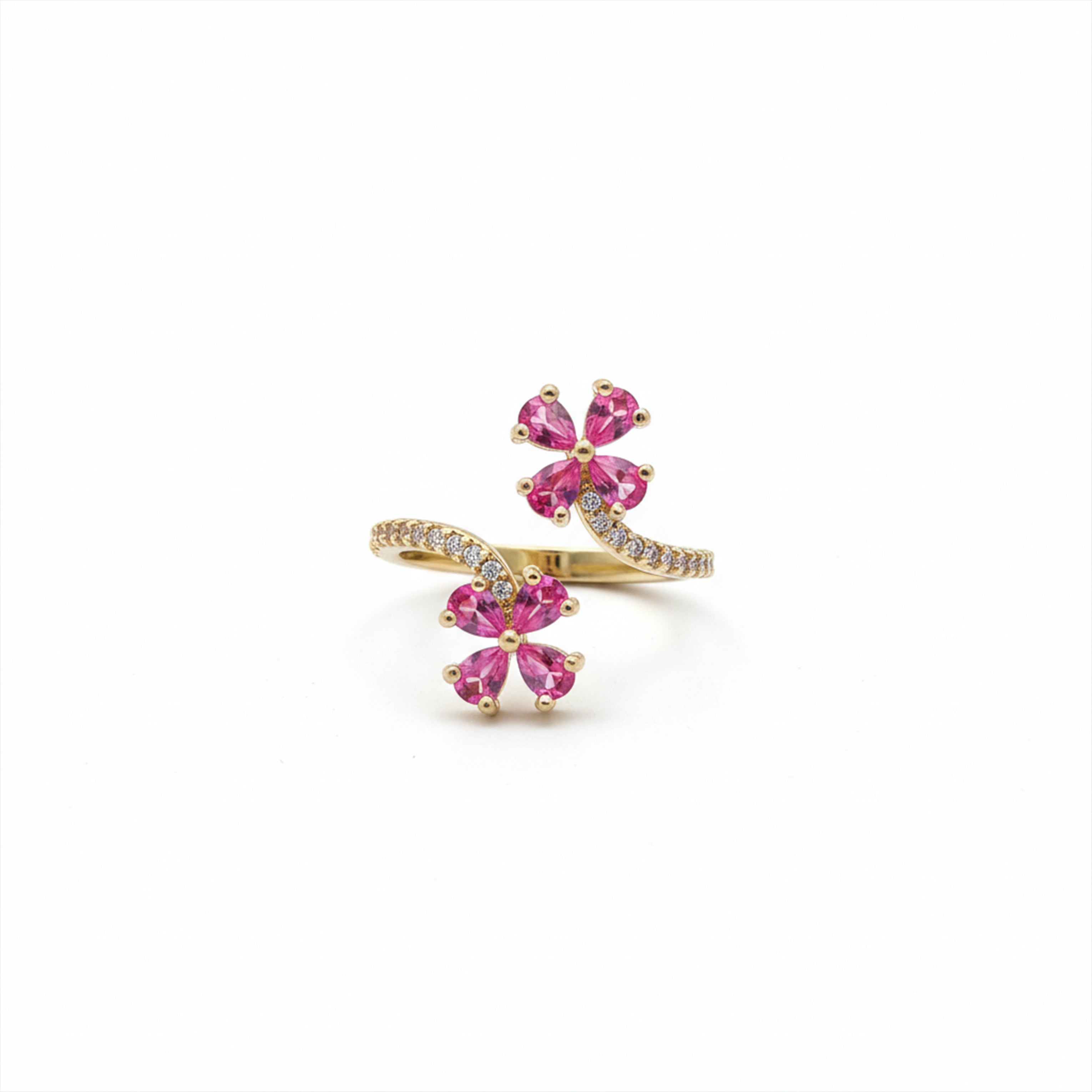 Pink Blossom Adjustable Ring GWR -72