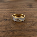 Men’s Gold & Silver Crocodile Design Ring GMR -29