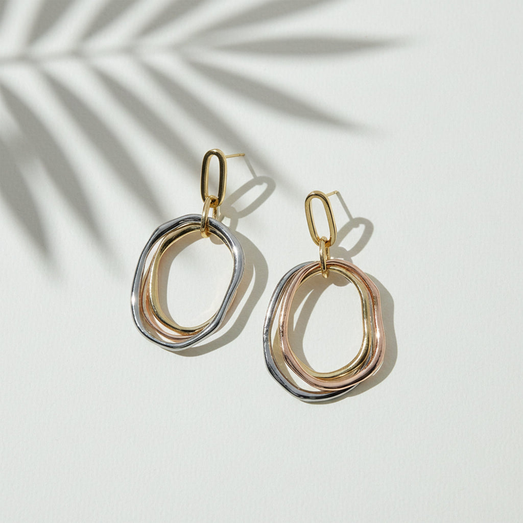 Trinity Luxe Interlinked Drop Earrings GWE -52