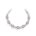 Silver Pink Halo Bracelet GWB -141