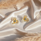 Golden Sheer Blossom Stud Earrings GWE -169