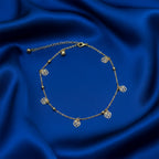 Gold Rose Charm Anklet GWA -55