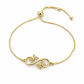 Gold Infinity Floral Adjustable Bracelet GWB -165