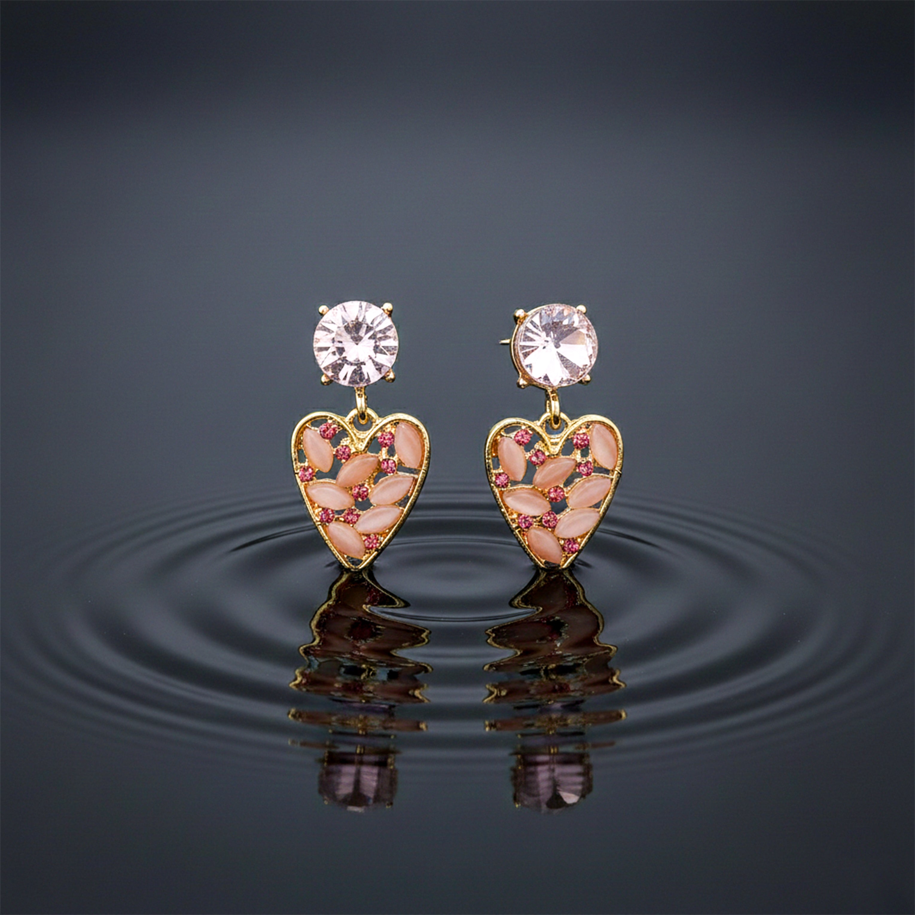 Blush Heart Earrings GWE -211