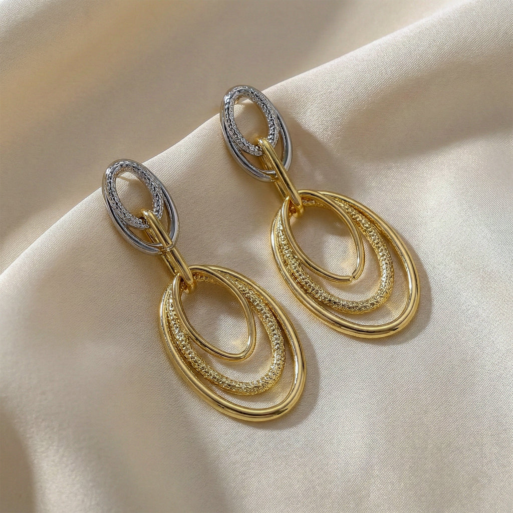 Orbit Two-Tone Drop Earrings GWE -57