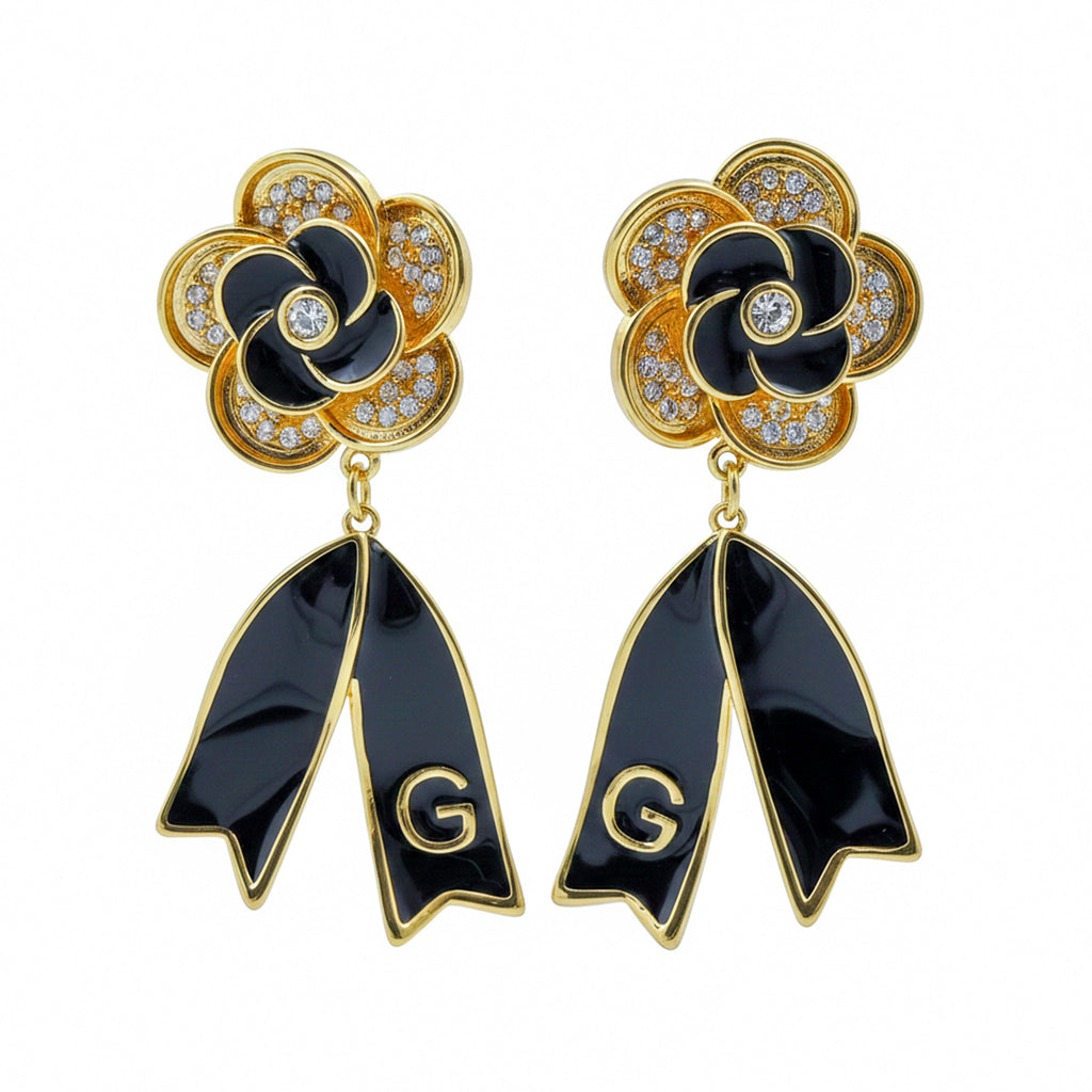 Midnight Bloom Drop Earrings GWE -61