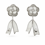 Silver Bloom Drop Earrings GWE -65