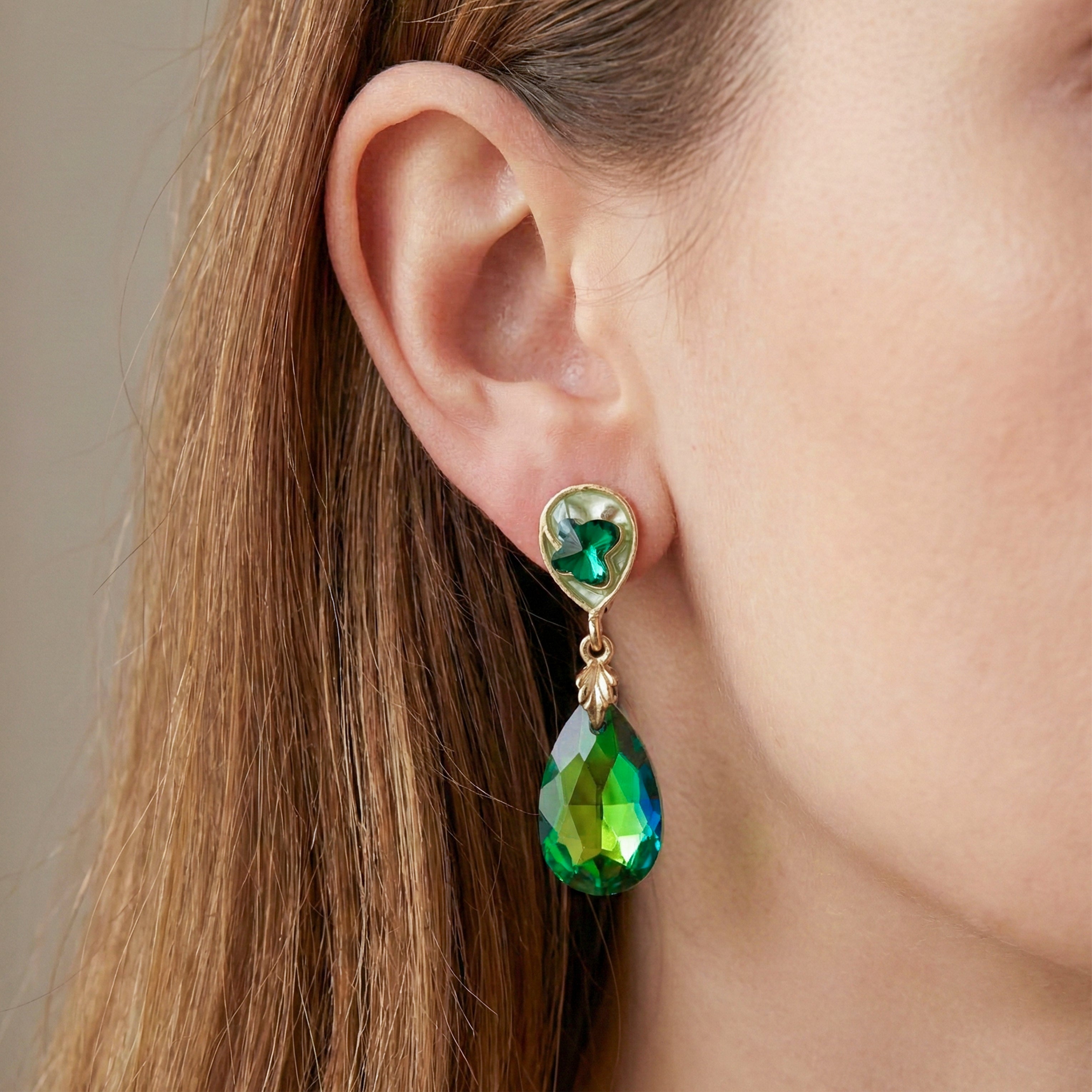 Emerald Green Earrings GWE -193