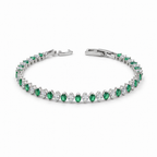 Emerald Alternating Marquise Tennis Bracelet GWB -123