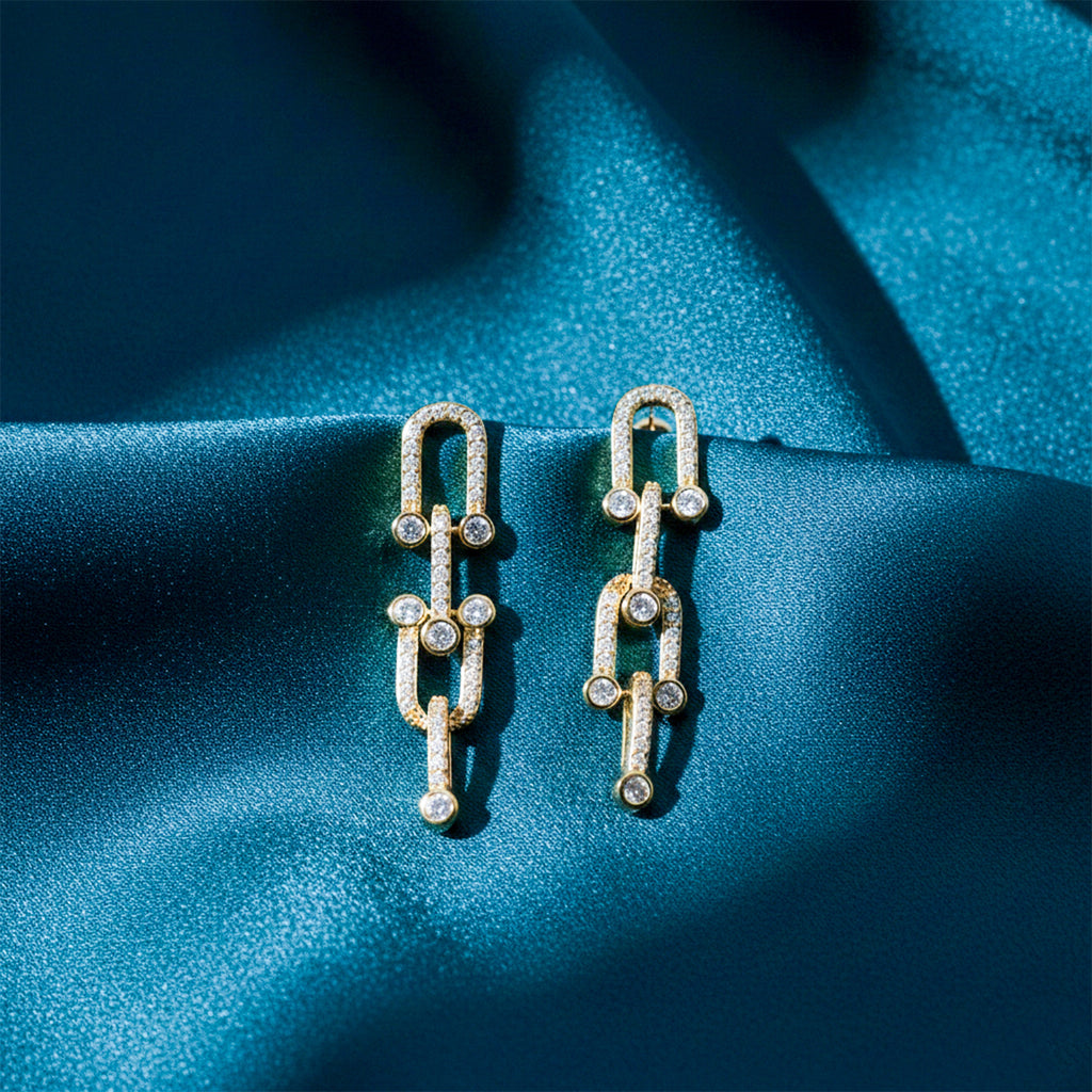 Gold Chain Earrings GWE -125