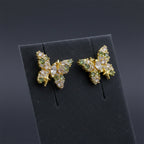 Multicolor Butterfly Crystal Stud Earrings GWE -146