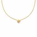 Golden Criss-Cross Spark Pendant Necklace GWN -59