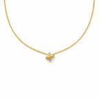 Golden Criss-Cross Spark Pendant Necklace GWN -59