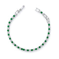 Emerald & Diamond Alternating Tennis Bracelet GWB -61
