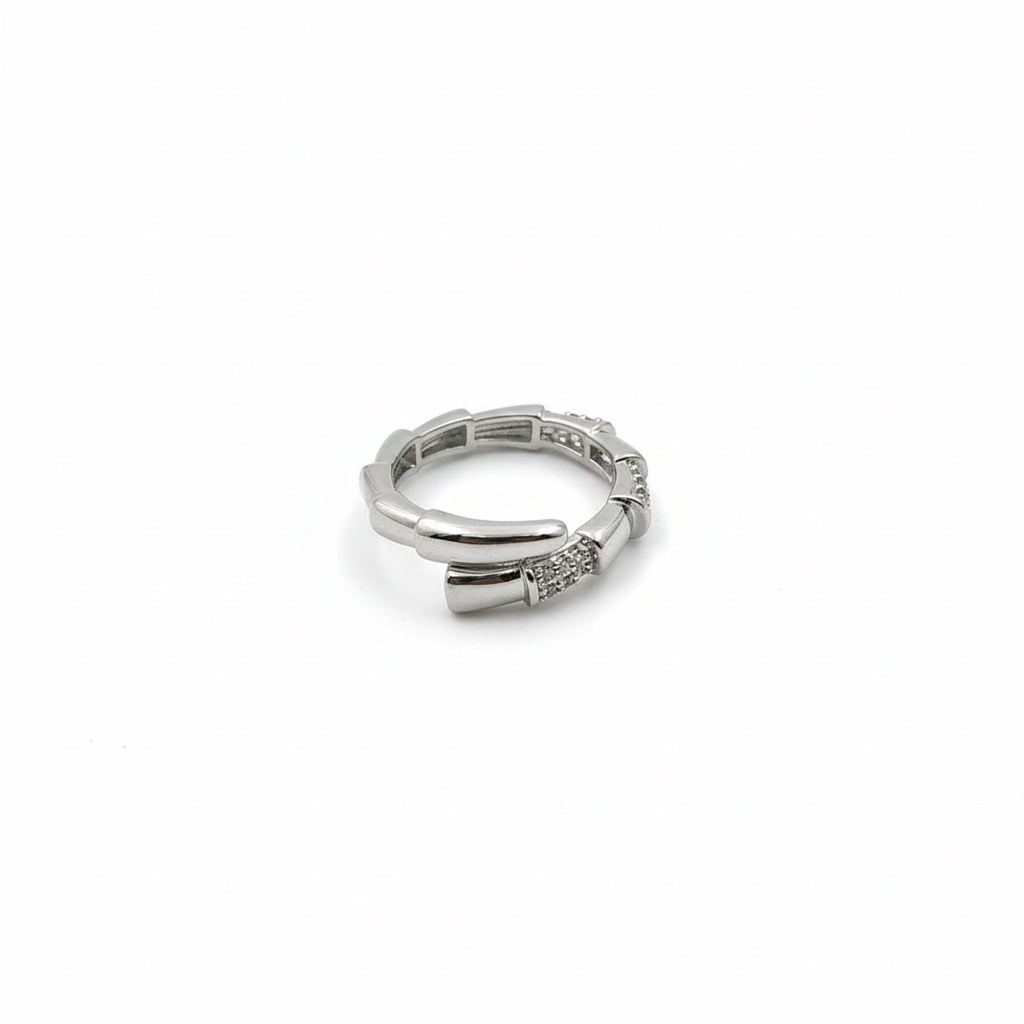 Silver Knot CZ Adjustable Ring GWR -61