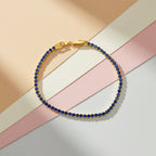 Royal Blue Sapphire Tennis Bracelet GWB -81
