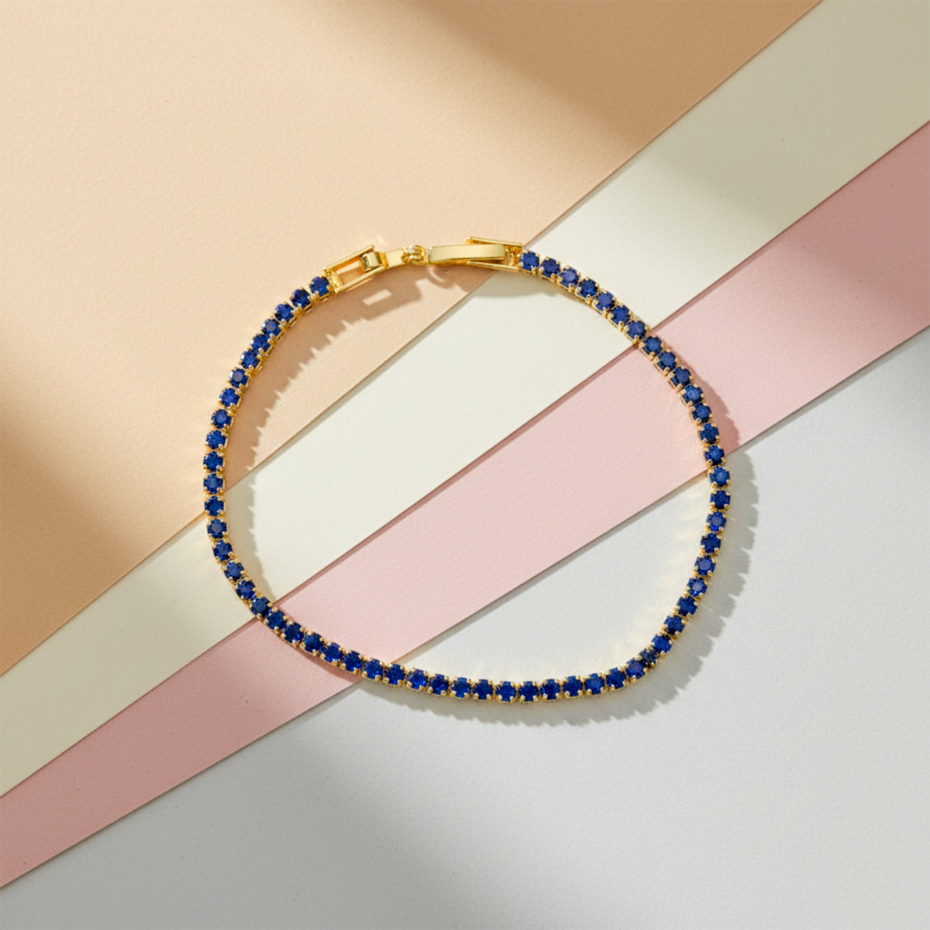 Royal Blue Sapphire Tennis Bracelet GWB -81