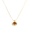 Amber Gold Pendant Necklace GWN -66