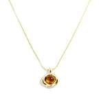 Amber Gold Pendant Necklace GWN -66