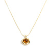 Amber Gold Pendant Necklace GWN -66