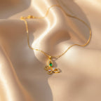 Multicolor Butterfly CZ Gold Necklace GWN -137