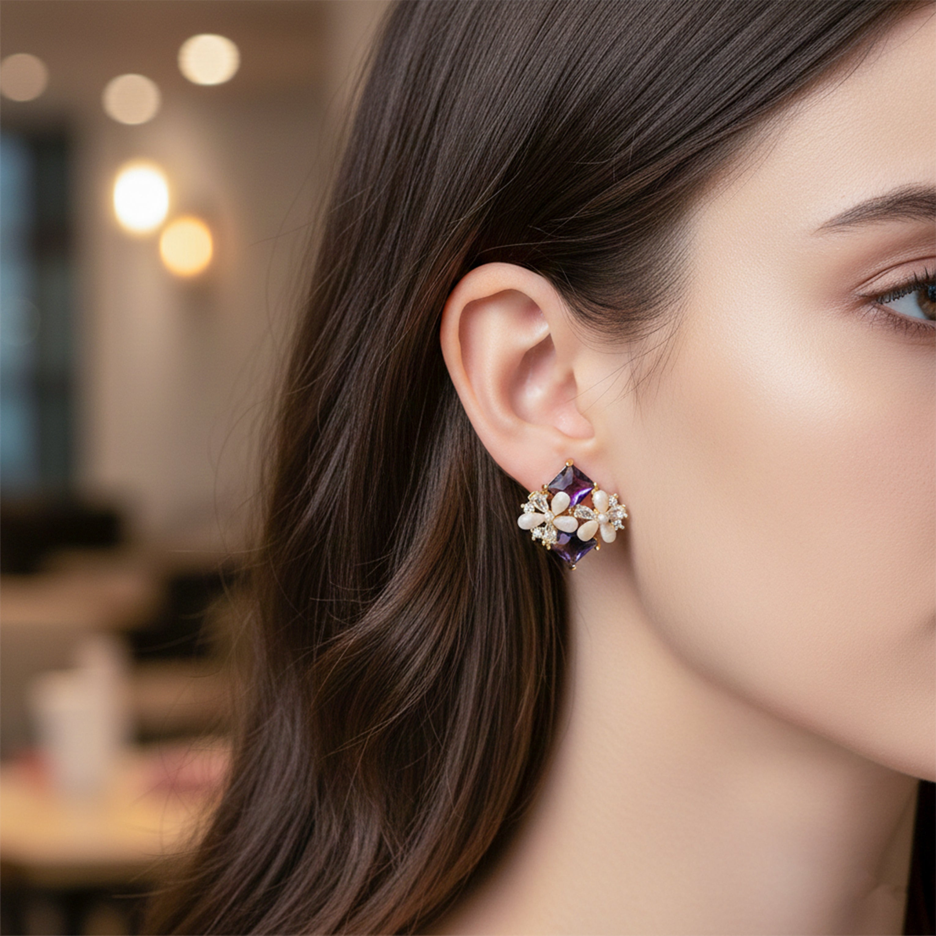 Pearl Bloom Studs earring GWE -126