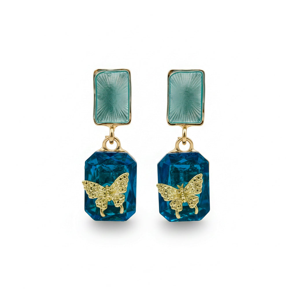 Blue Crystal Earrings GWE -219