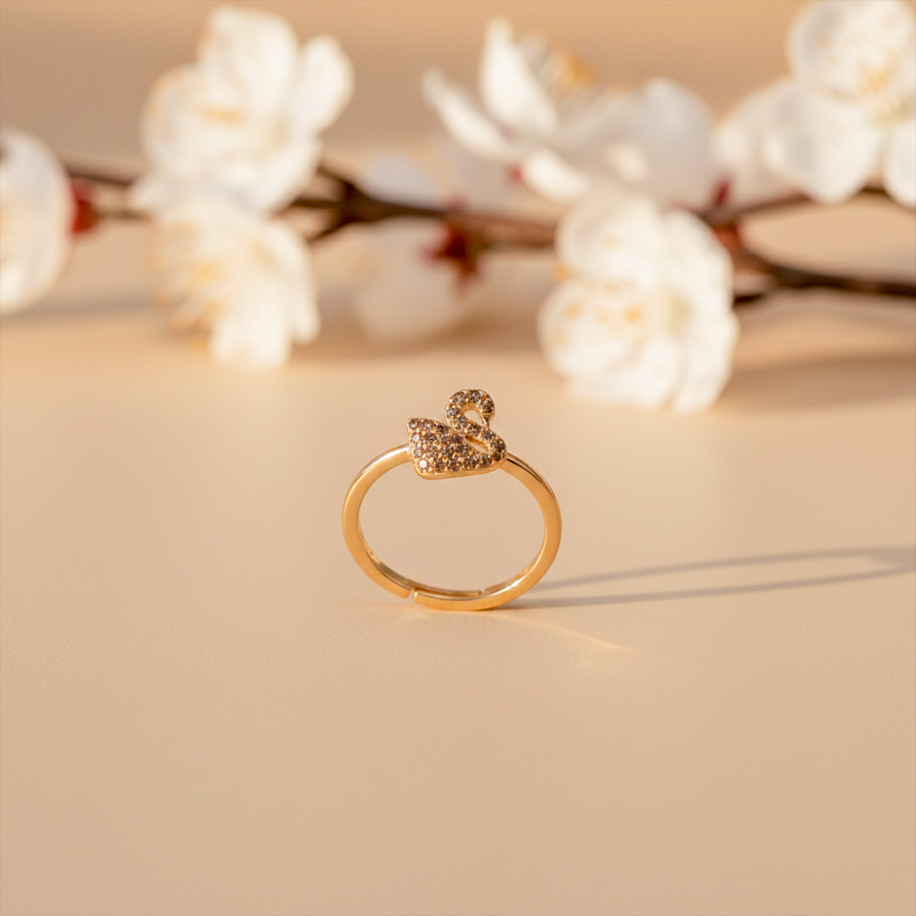 Golden Swan Sparkle Ring GWR -12