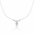 Halo Moonstone Pendant Necklace GWM -83