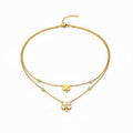 Clover Layered Gold Anklet GWN -127