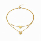 Clover Layered Gold Anklet GWN -127