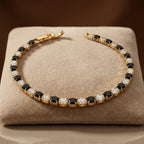 Black & Clear Crystal Tennis Bracelet GWB -78