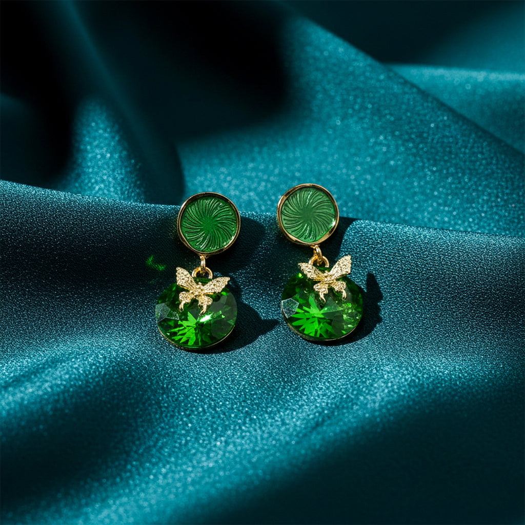 Green Butterfly Earrings GWE -226