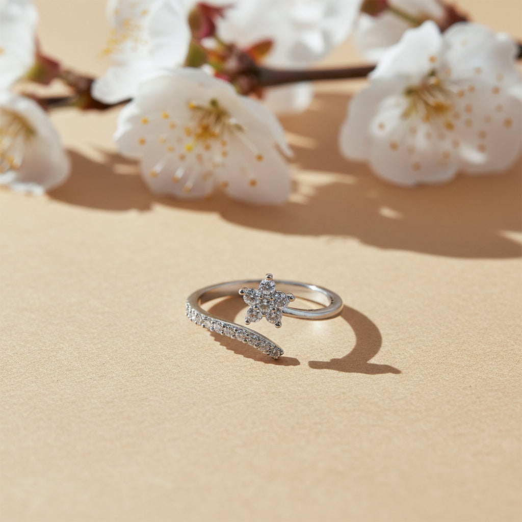 Silver Star Adjustable Ring GWR -80