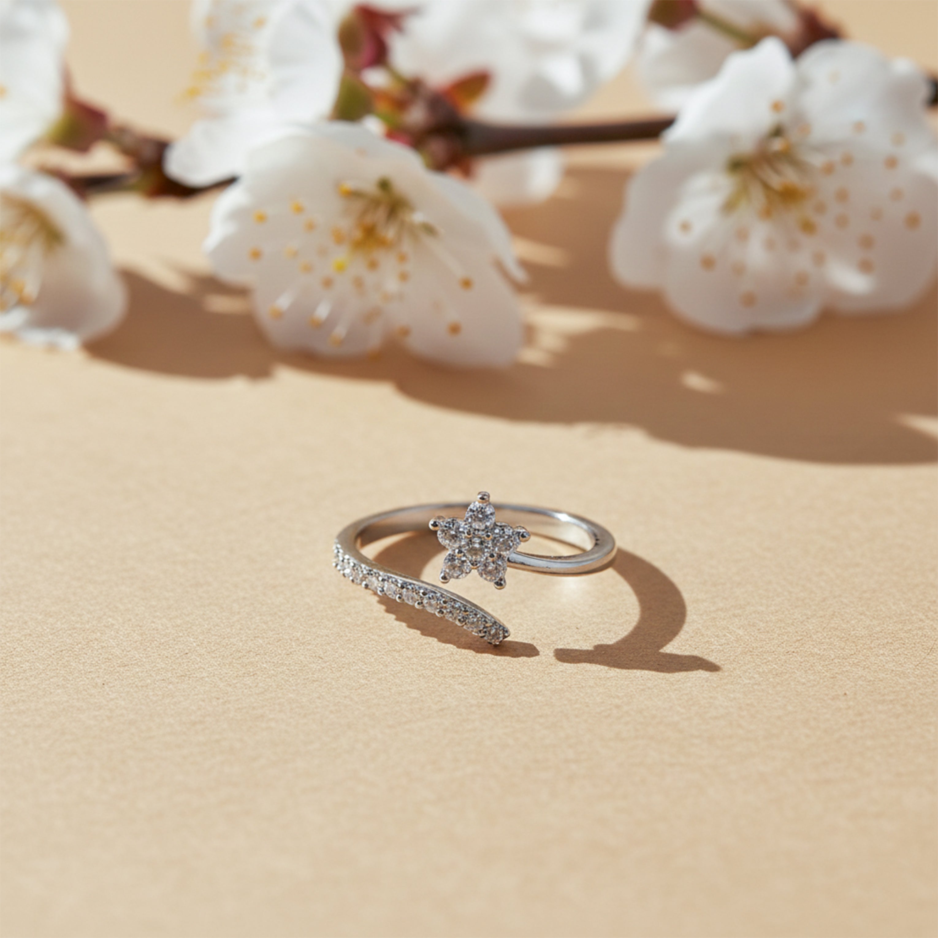 Silver Star Adjustable Ring GWR -80