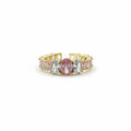 Pink & White Oval Ring GWR -58
