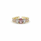 Pink & White Oval Ring GWR -58