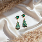 Emerald Mosaic Drop Earrings GWE -242
