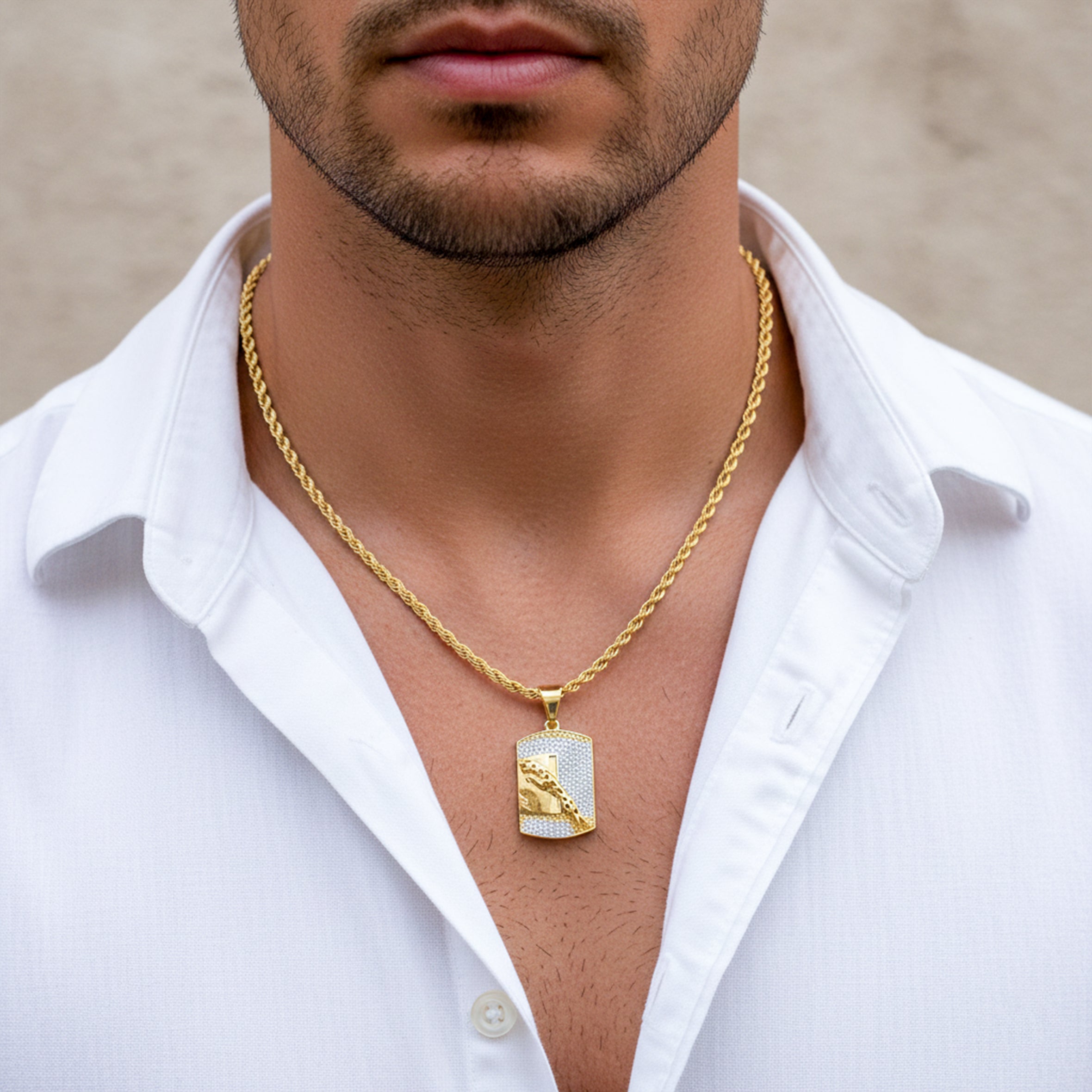 Men’s Leopard Pendant Chain GMP -1