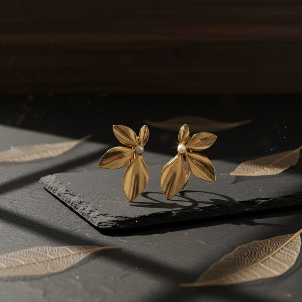 Gold Flower Women Earring GWE -8