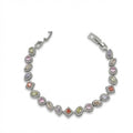 Pastel Multicolor Halo Tennis Bracelet GWB -136