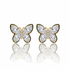 Elegant Butterfly Crystal Stud Earrings GWE -130