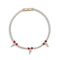 Ruby Bow Tennis Bracelet GWB -100