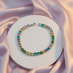 Multicolour Big Diamond tennis bracelet GWB -54