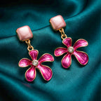 Pink flora Earrings GWE -202