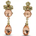 Peach Crystal Earrings GWE -192